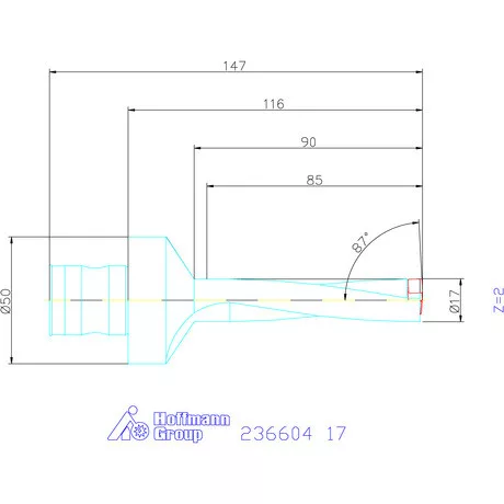 Komet KUB Pentron váltólapkás telibefúró ABS szár 17 mm