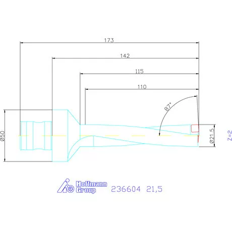 Komet KUB Pentron váltólapkás telibefúró ABS szár 21,5 mm