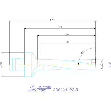 Komet KUB Pentron váltólapkás telibefúró ABS szár 22,5 mm