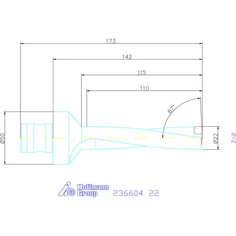Komet KUB Pentron váltólapkás telibefúró ABS szár 22 mm