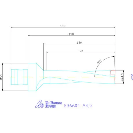 Komet KUB Pentron váltólapkás telibefúró ABS szár 24,5 mm