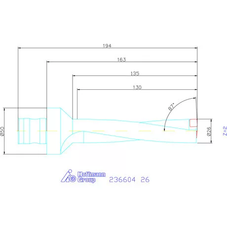 Komet KUB Pentron váltólapkás telibefúró ABS szár 26 mm