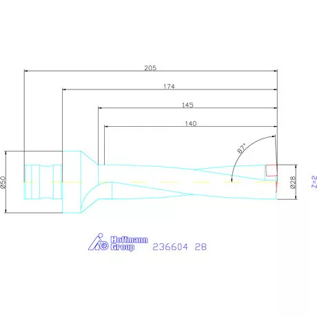 Komet KUB Pentron váltólapkás telibefúró ABS szár 28 mm