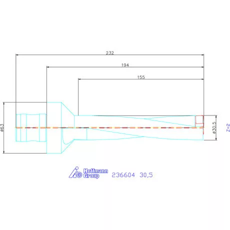 Komet KUB Pentron váltólapkás telibefúró ABS szár 30,5 mm