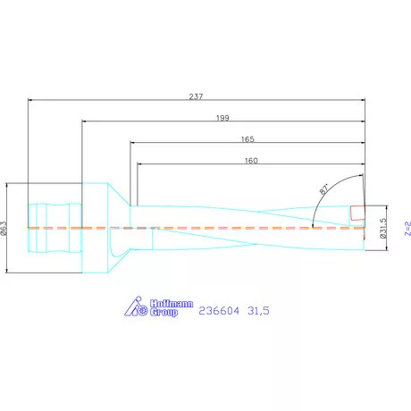 Komet KUB Pentron váltólapkás telibefúró ABS szár 31,5 mm