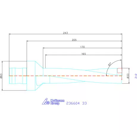 Komet KUB Pentron váltólapkás telibefúró ABS szár 33 mm