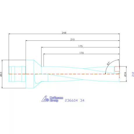 Komet KUB Pentron váltólapkás telibefúró ABS szár 34 mm