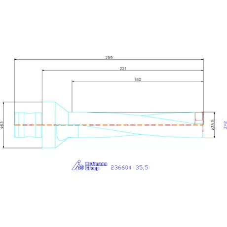 Komet KUB Pentron váltólapkás telibefúró ABS szár 35,5 mm