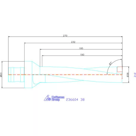 Komet KUB Pentron váltólapkás telibefúró ABS szár 38 mm