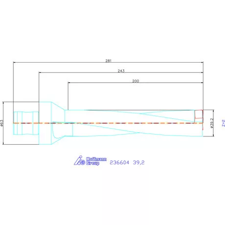 Komet KUB Pentron váltólapkás telibefúró ABS szár 39,2 mm