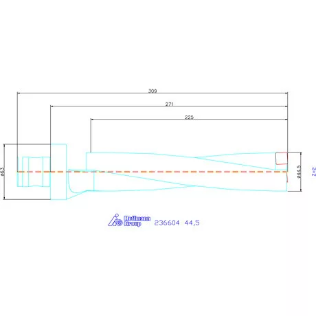 Komet KUB Pentron váltólapkás telibefúró ABS szár 44,5 mm