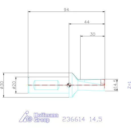 Komet KUB Pentron váltólapkás telibefúró Hengeres szár 14,5 mm