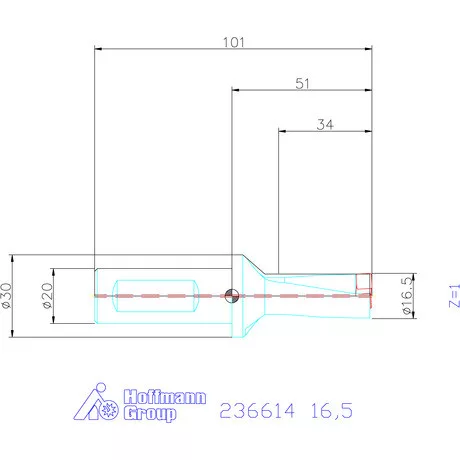 Komet KUB Pentron váltólapkás telibefúró Hengeres szár 16,5 mm
