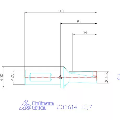 Komet KUB Pentron váltólapkás telibefúró Hengeres szár 16,7 mm