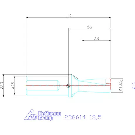 Komet KUB Pentron váltólapkás telibefúró Hengeres szár 18,5 mm