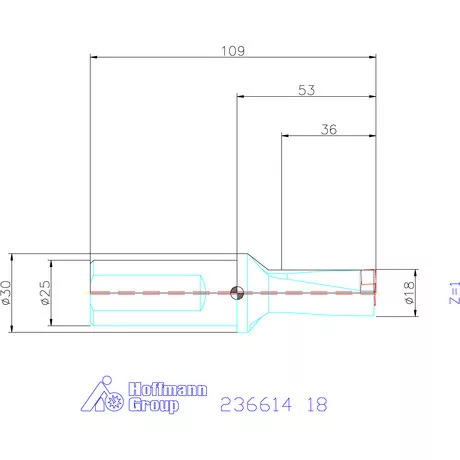 Komet KUB Pentron váltólapkás telibefúró Hengeres szár 18 mm