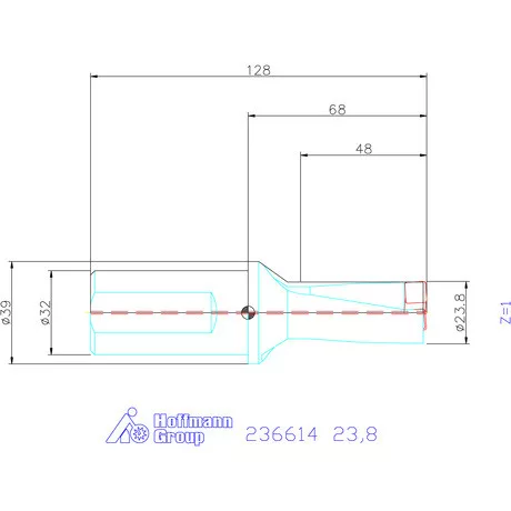 Komet KUB Pentron váltólapkás telibefúró Hengeres szár 23,8 mm
