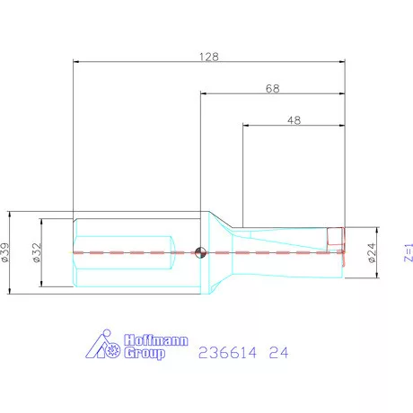 Komet KUB Pentron váltólapkás telibefúró Hengeres szár 24 mm