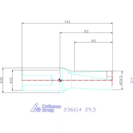 Komet KUB Pentron váltólapkás telibefúró Hengeres szár 29,5 mm