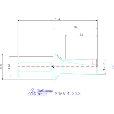 Komet KUB Pentron váltólapkás telibefúró Hengeres szár 30,2 mm