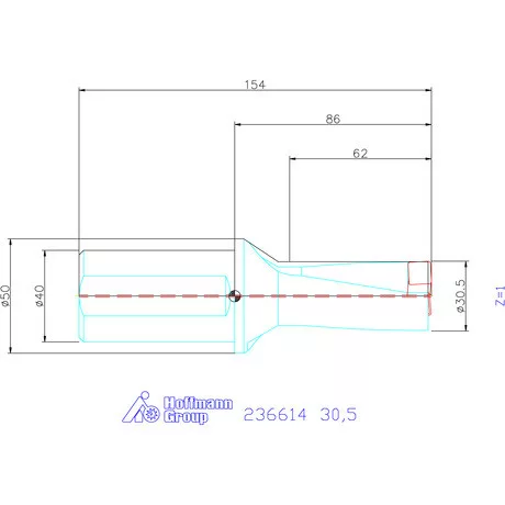 Komet KUB Pentron váltólapkás telibefúró Hengeres szár 30,5 mm