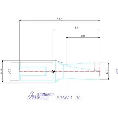 Komet KUB Pentron váltólapkás telibefúró Hengeres szár 30 mm