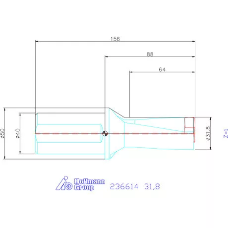 Komet KUB Pentron váltólapkás telibefúró Hengeres szár 31,8 mm