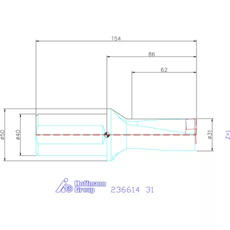 Komet KUB Pentron váltólapkás telibefúró Hengeres szár 31 mm