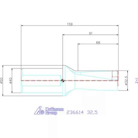 Komet KUB Pentron váltólapkás telibefúró Hengeres szár 32,5 mm