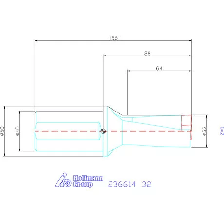 Komet KUB Pentron váltólapkás telibefúró Hengeres szár 32 mm