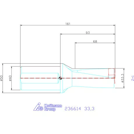 Komet KUB Pentron váltólapkás telibefúró Hengeres szár 33,3 mm