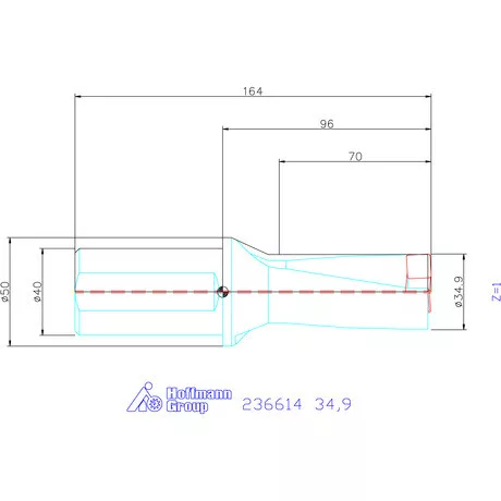 Komet KUB Pentron váltólapkás telibefúró Hengeres szár 34,9 mm