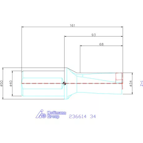 Komet KUB Pentron váltólapkás telibefúró Hengeres szár 34 mm