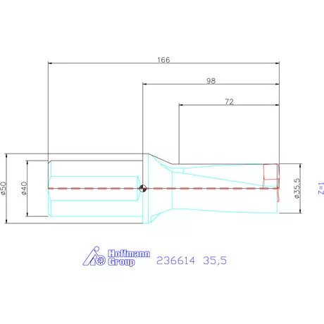 Komet KUB Pentron váltólapkás telibefúró Hengeres szár 35,5 mm