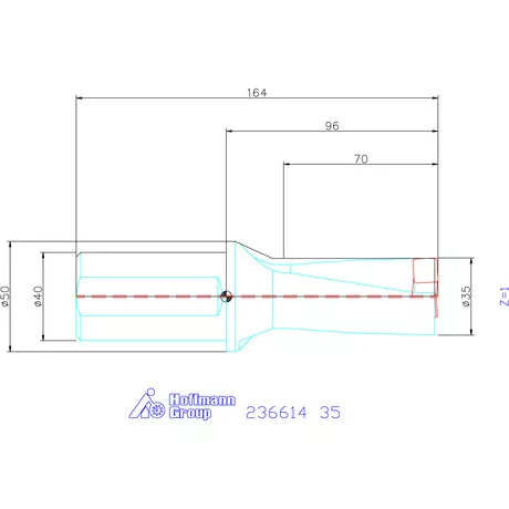 Komet KUB Pentron váltólapkás telibefúró Hengeres szár 35 mm