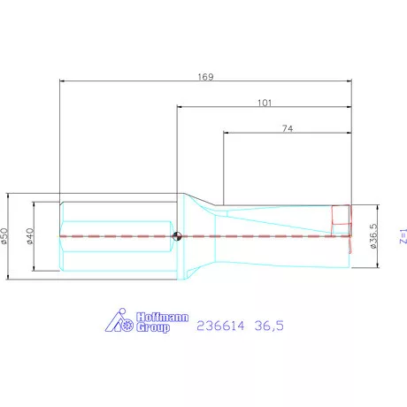 Komet KUB Pentron váltólapkás telibefúró Hengeres szár 36,5 mm