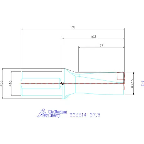 Komet KUB Pentron váltólapkás telibefúró Hengeres szár 37,5 mm