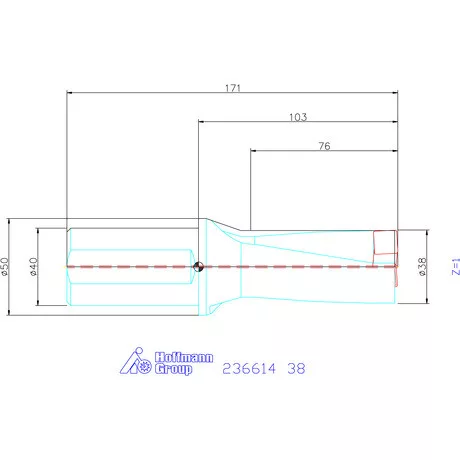 Komet KUB Pentron váltólapkás telibefúró Hengeres szár 38 mm