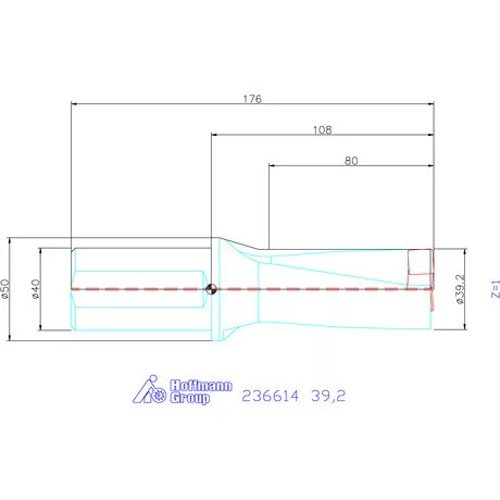 Komet KUB Pentron váltólapkás telibefúró Hengeres szár 39,2 mm
