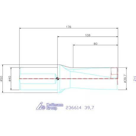 Komet KUB Pentron váltólapkás telibefúró Hengeres szár 39,7 mm
