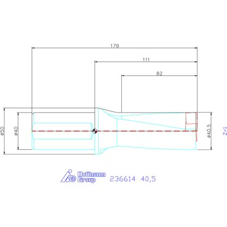 Komet KUB Pentron váltólapkás telibefúró Hengeres szár 40,5 mm