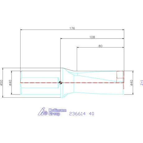 Komet KUB Pentron váltólapkás telibefúró Hengeres szár 40 mm
