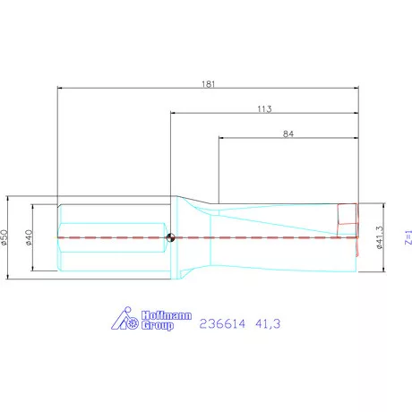 Komet KUB Pentron váltólapkás telibefúró Hengeres szár 41,3 mm