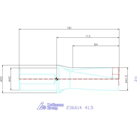 Komet KUB Pentron váltólapkás telibefúró Hengeres szár 41,5 mm