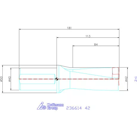 Komet KUB Pentron váltólapkás telibefúró Hengeres szár 42 mm