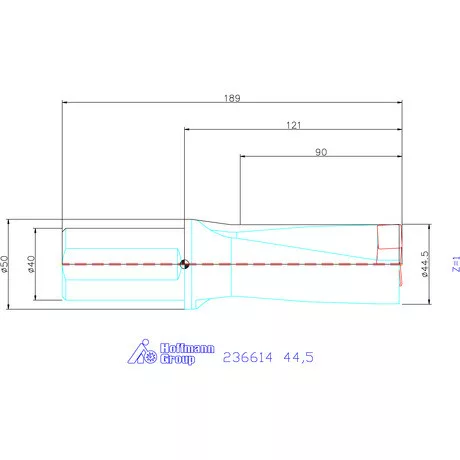 Komet KUB Pentron váltólapkás telibefúró Hengeres szár 44,5 mm