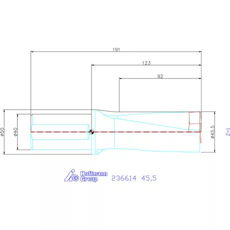 Komet KUB Pentron váltólapkás telibefúró Hengeres szár 45,5 mm