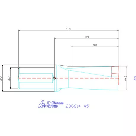 Komet KUB Pentron váltólapkás telibefúró Hengeres szár 45 mm