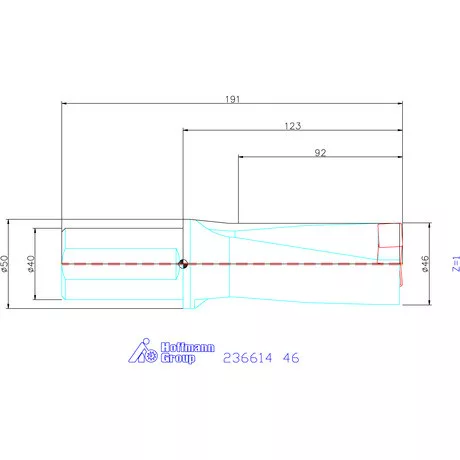 Komet KUB Pentron váltólapkás telibefúró Hengeres szár 46 mm