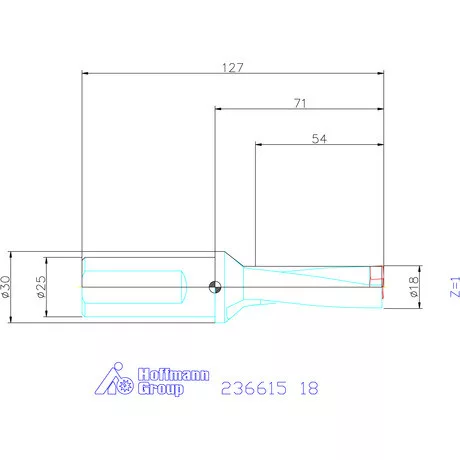 Komet KUB Pentron váltólapkás telibefúró hengeres szár 18 mm